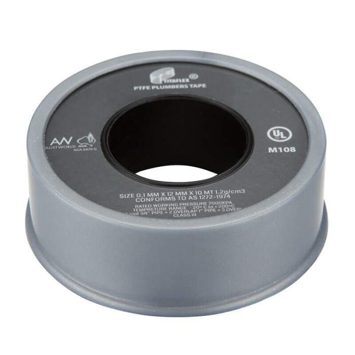 Grey Fit Off Teflon Thread Tape Gas & Water AGA Approved PowAGroup